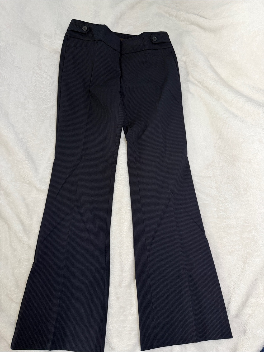 The Limited Black Pinstripe Flare Leg Pants